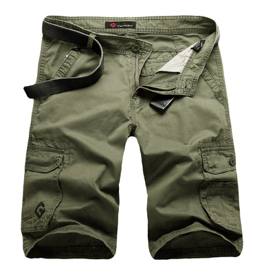 Classic Casual Workwear Five-Point Pants Loose Cotton Multi-Pocket Youth Casual Men