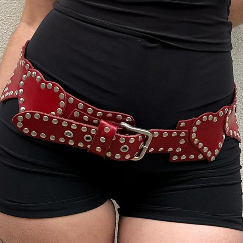 European And American Retro Fashion Elastic Elastic Waist Tight Decoration