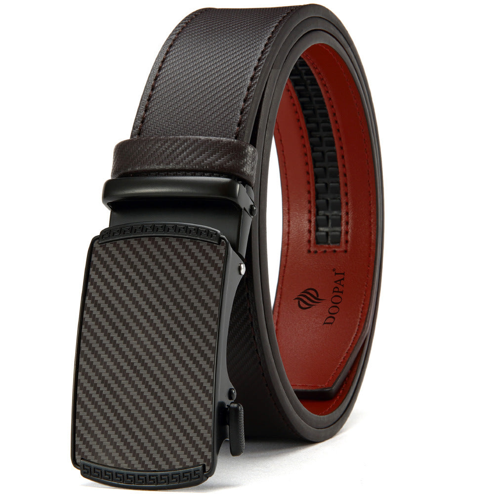 Men's Belt Hot-selling Film Alloy Automatic Buckle Leather