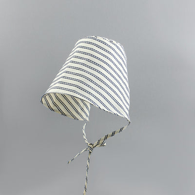 French New Striped Big Brim Fisherman Hat Women