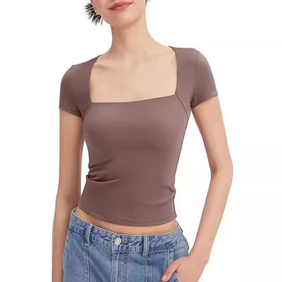 Summer Pullover Outer Wear Slim T-shirt