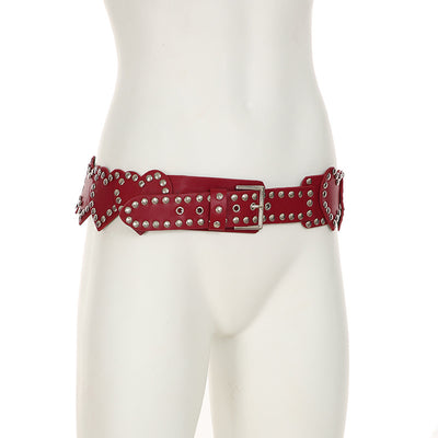 European And American Retro Fashion Elastic Elastic Waist Tight Decoration